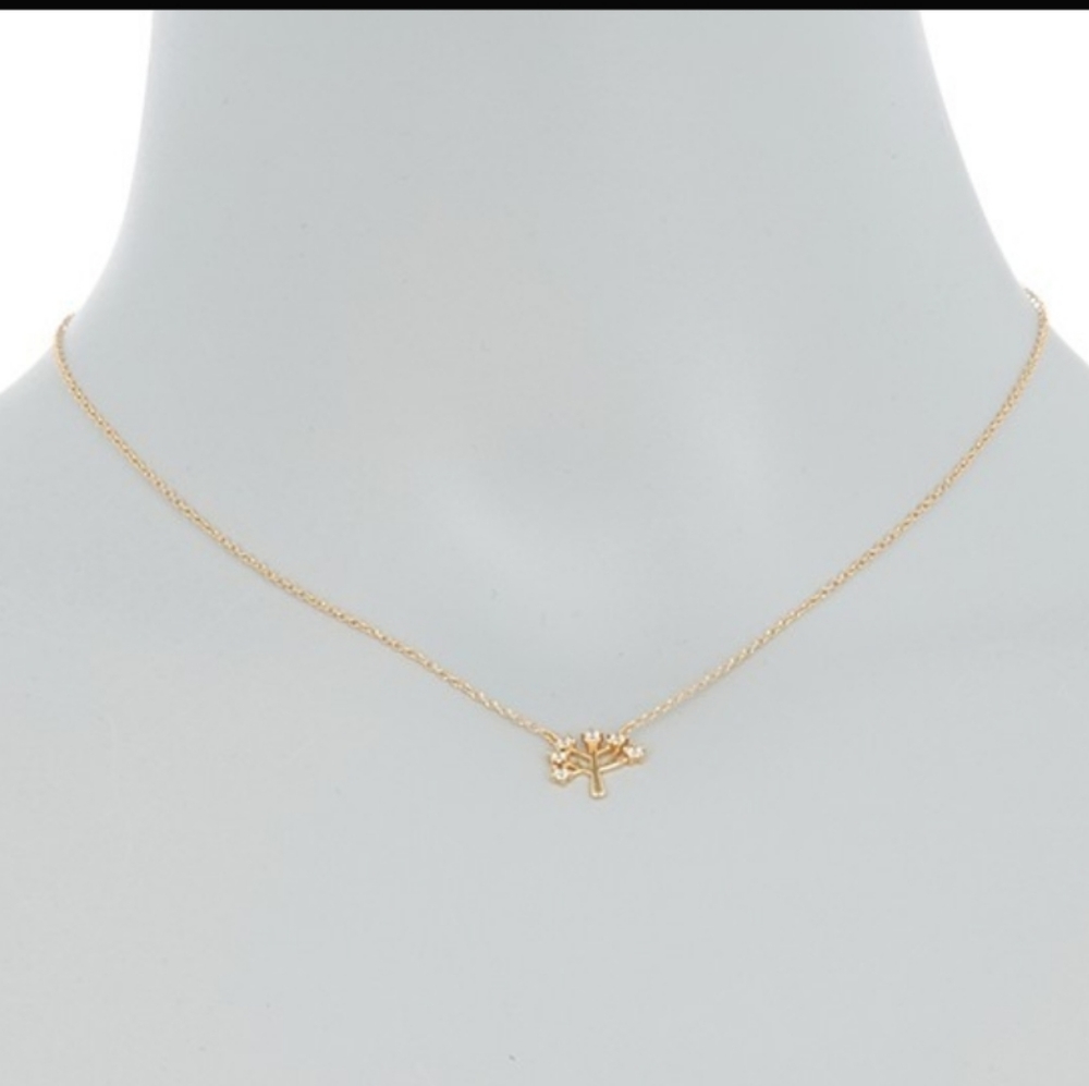 Family Tree gold over sterling silver necklace - Picture 3 of 4